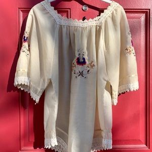 Vintage 1960s Peasant Blouse